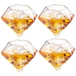 (CANADA ONLY) The Wine Savant Diamond Whiskey And Wine Decanter, Great Gift! 750ml With 4 Diamond Glasses And Beautiful Mahogany Wooden Holder Liquor, Scotch, Rum, Bourbon, Vodka, Tequila Decanter, Gifts For Dad -Refined Spirits Store 006 1 4cf82583 7661 4831 9f2c 3bbf0e037528