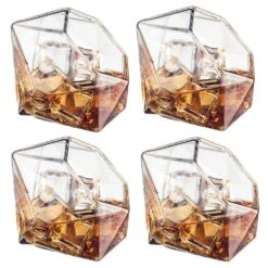 (CANADA ONLY) The Wine Savant Diamond Whiskey And Wine Decanter, Great Gift! 750ml With 4 Diamond Glasses And Beautiful Mahogany Wooden Holder Liquor, Scotch, Rum, Bourbon, Vodka, Tequila Decanter, Gifts For Dad -Refined Spirits Store 007 1 2301a3e5 2060 42f5 8266 27b6c7614464