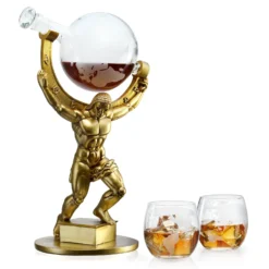 (CANADA ONLY) Atlas Bronze World Whiskey Decanter Globe - 15" Tall - With 2 World Glasses 11 (CANADA ONLY) Atlas Bronze World Whiskey Decanter Globe - 15" Tall - With 2 World Glasses -Refined Spirits Store 017 a941f292 47a5 4f51 837a e0c679e5c418