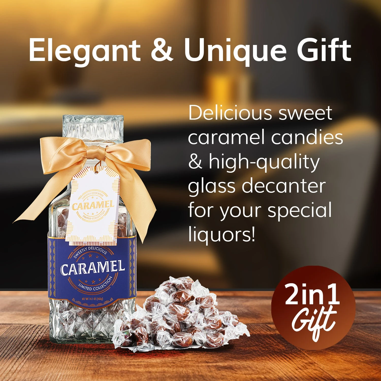 Father's Day Gifts For Men Dad, Chocolate Caramels Candy Gift, Glass Whiskey Decanter Bourbon, Scotch & Liquor, Birthday Gift Daughter Son, Best Dad Father Husband Presents Food Gift Basket Men Women 3 Father's Day Gifts For Men Dad, Chocolate Caramels Candy Gift, Glass Whiskey Decanter Bourbon, Scotch & Liquor, Birthday Gift Daughter Son, Best Dad Father Husband Presents Food Gift Basket Men Women - Image 3