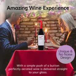 Electric Wine Aerator Dispenser - Portable Premium Wine Accessory For Red & White Wines, Touch Activated Aeration For Wine And Spirit - Beginner And Enthusiast - Spout Pourer - Wine Gifts 12 Electric Wine Aerator Dispenser - Portable Premium Wine Accessory For Red & White Wines, Touch Activated Aeration For Wine And Spirit - Beginner And Enthusiast - Spout Pourer - Wine Gifts -Refined Spirits Store 03lifestyle 2