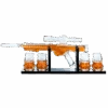 Blaster Force Gun Whiskey & Wine Decanter Set Glasses - Energized Particle Weaponry Elegant Decanter 24" - 4 Shot Glasses & Mahogany Wooden Base The Wine Savant (20 OZ) Gifts For Dad