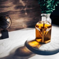 Diamond Decanter For Whiskey, Liquor, Scotch, Rum, Bourbon, Vodka, Tequila Decanter, The Wine Savant 750ml - Gifts For Men & Women Clear -Refined Spirits Store 12345689