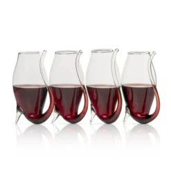 Crystal Port And Dessert Wine Sippers & Decanter, Dry Sherry, Cordial, Aperitif & Nosing Copitas Tasting - Dinner Drink Glassware Glasses | Set Of 4 With Carafe - 3 Oz Sipper | - The Wine Savant -Refined Spirits Store 127 5 fe0c46ac c7a9 4423 a118 2b92e721f056