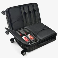 Wine Bottle Suitcase | Holds 10 Standard 750 ML Size Bottles | Expandable Removable Travel Bags, Universal Airplane Luggage Case, TSA Approved Wheeled Bag, Gift For Wine Lovers & Connoisseurs (23 IN) -Refined Spirits Store 159631704781091 .pic hd 4
