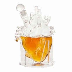 Heart Decanter Whiskey & Wine Decanter Set By The Wine Savant, Organ Aerator, Funny Gift For That Someone You Love! Gift For Doctors, Cardiothoracic Surgeons, Nurse, Pre-Med, Adults (750 ML)