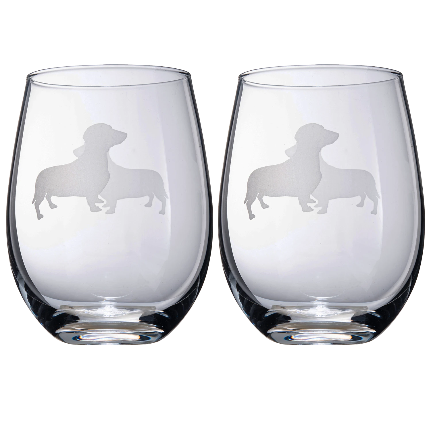 Set Of 2 Dog Daschund Stemless Wine Glasses By The Wine Savant - Wiener Dog Puppy & Doggy Lover For Him & Her - Dogs Silhouette - Glass Gifts Etched Tumblers For Anniversary, Wedding, Home Bar Gifts 1 Set Of 2 Dog Daschund Stemless Wine Glasses By The Wine Savant - Wiener Dog Puppy & Doggy Lover For Him & Her - Dogs Silhouette - Glass Gifts Etched Tumblers For Anniversary, Wedding, Home Bar Gifts