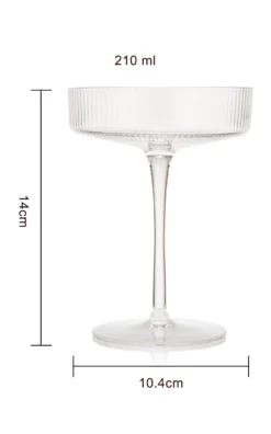 Vintage Art Deco Coupe Glasses Ribbed Coupe Cocktail Glasses 8 Oz | Set Of 2 | Crystal Cocktail Glassware For Champagne Classic Manhattan Goblet For Cocktails , Ripple Coupe Glassware - Gift Box 8 Vintage Art Deco Coupe Glasses Ribbed Coupe Cocktail Glasses 8 Oz | Set Of 2 | Crystal Cocktail Glassware For Champagne Classic Manhattan Goblet For Cocktails , Ripple Coupe Glassware - Gift Box -Refined Spirits Store 2023 02 01 A AEa 0231 3 scaled