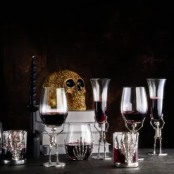 Skeleton Whiskey Glass Tumbler | Single | 10oz Halloween Skeleton Glasses 4.3" H, Goth Gifts, Skeleton Gifts, Skeleton Decor, Spooky Wine Gift Set, Perfect For Halloween Themed Parties -Refined Spirits Store 2023 07 10 A AEa 1261