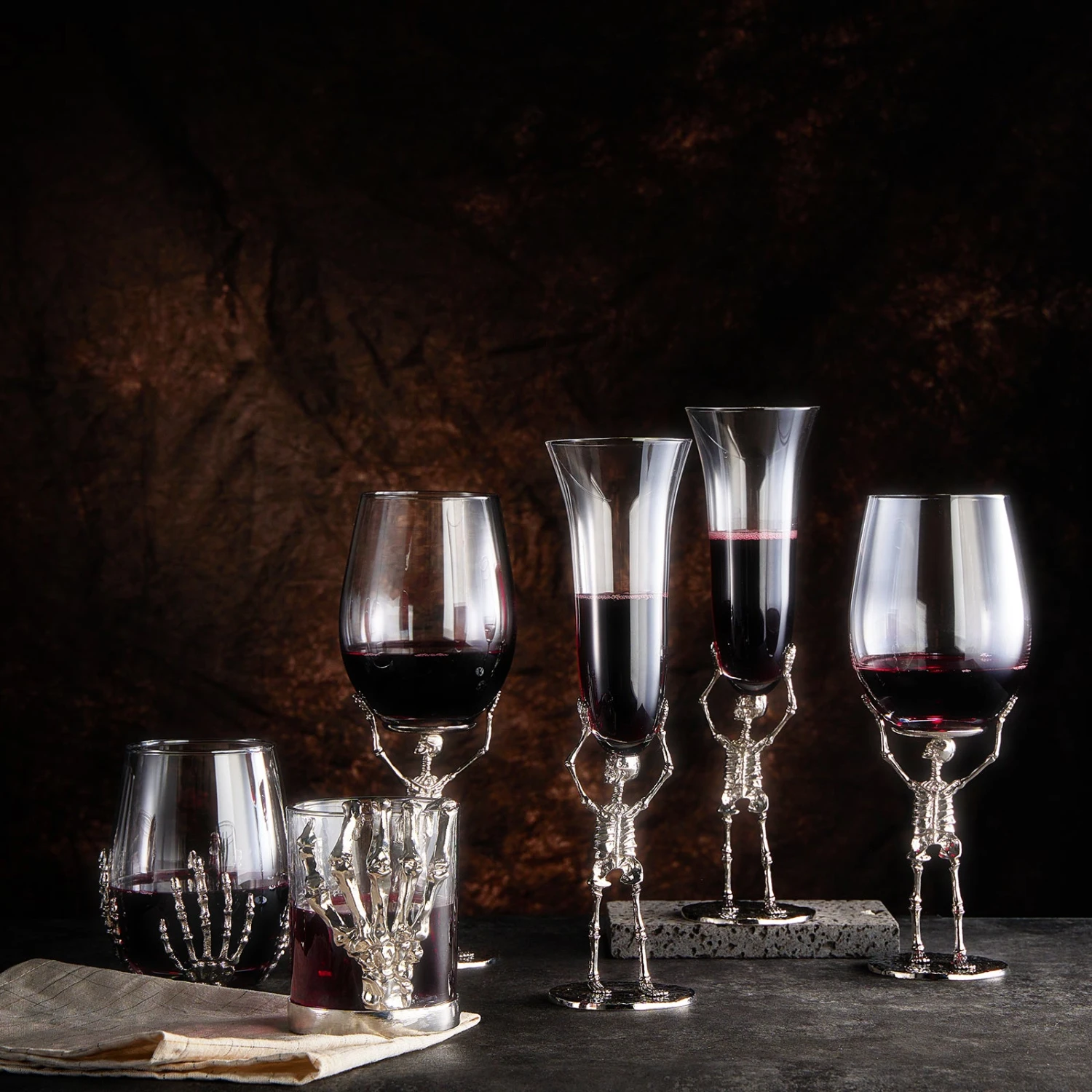 Stemless Skeleton Wine Glass | SINGLE | 17oz Halloween Skeleton Glasses 5" H, Goth Gifts, Skeleton Gifts, Skeleton Decor, Spooky Wine Gift Set, Perfect For Halloween Themed Parties 2 Stemless Skeleton Wine Glass | SINGLE | 17oz Halloween Skeleton Glasses 5" H, Goth Gifts, Skeleton Gifts, Skeleton Decor, Spooky Wine Gift Set, Perfect For Halloween Themed Parties - Image 2