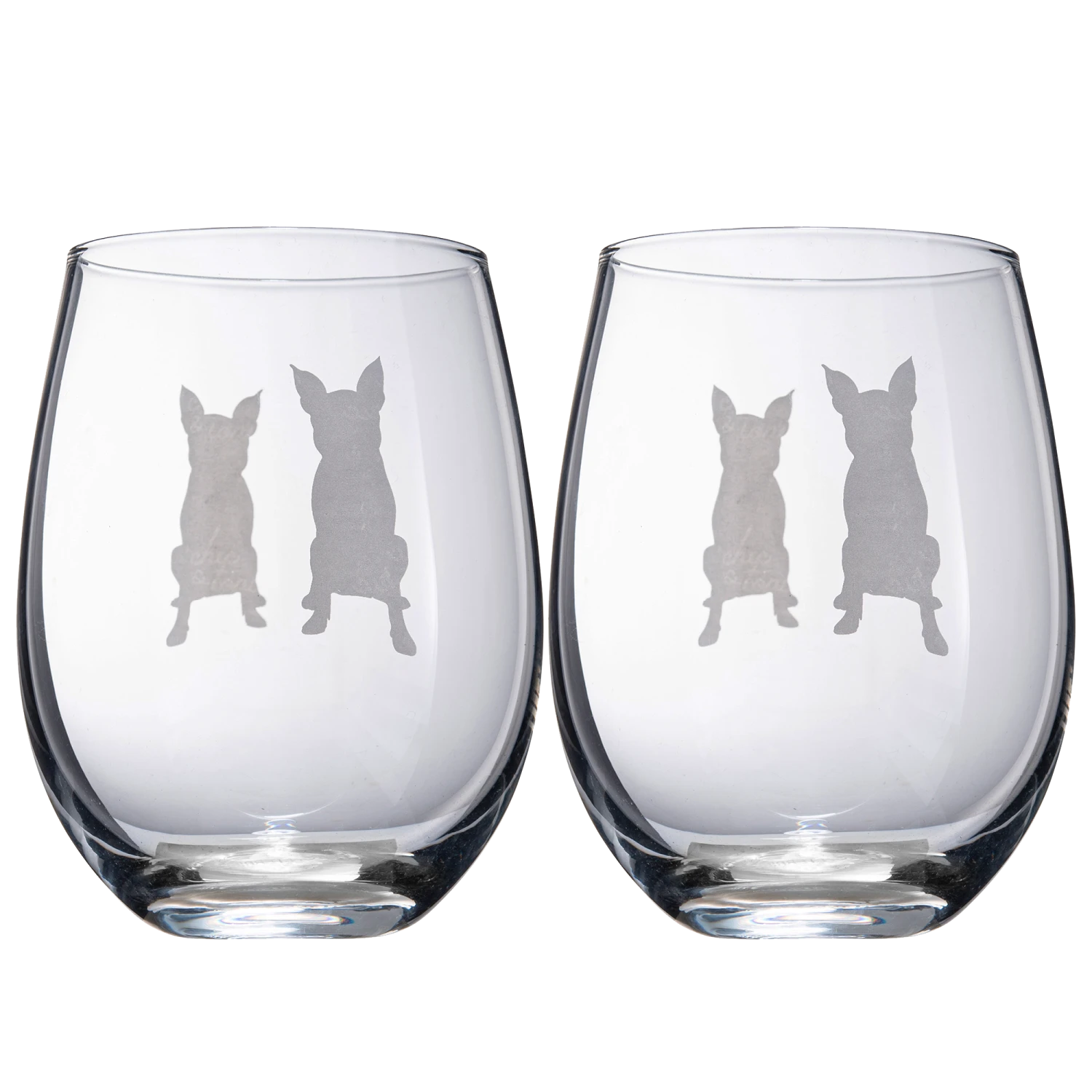 Set Of 2 Boston Terrier Dog Stemless Wine Glasses - Boxwood, Boston Bull Terrier, American Gentleman Lover - For Him & Her - Dogs Silhouette - Etched Tumblers For Anniversary, Wedding, Gifts (18 OZ) 1 Set Of 2 Boston Terrier Dog Stemless Wine Glasses - Boxwood, Boston Bull Terrier, American Gentleman Lover - For Him & Her - Dogs Silhouette - Etched Tumblers For Anniversary, Wedding, Gifts (18 OZ)