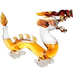 Dragon Drinking Decanter - GOT, I Drink And I Know Things - Whiskey And Wine Decanter Large 10x16" - 100% Lead-Free High Borosilicate Glass, - The Wine Savant Handblown Glass. Movie Night! (600ml) 9 Dragon Drinking Decanter - GOT, I Drink And I Know Things - Whiskey And Wine Decanter Large 10x16" - 100% Lead-Free High Borosilicate Glass, - The Wine Savant Handblown Glass. Movie Night! (600ml) -Refined Spirits Store 262
