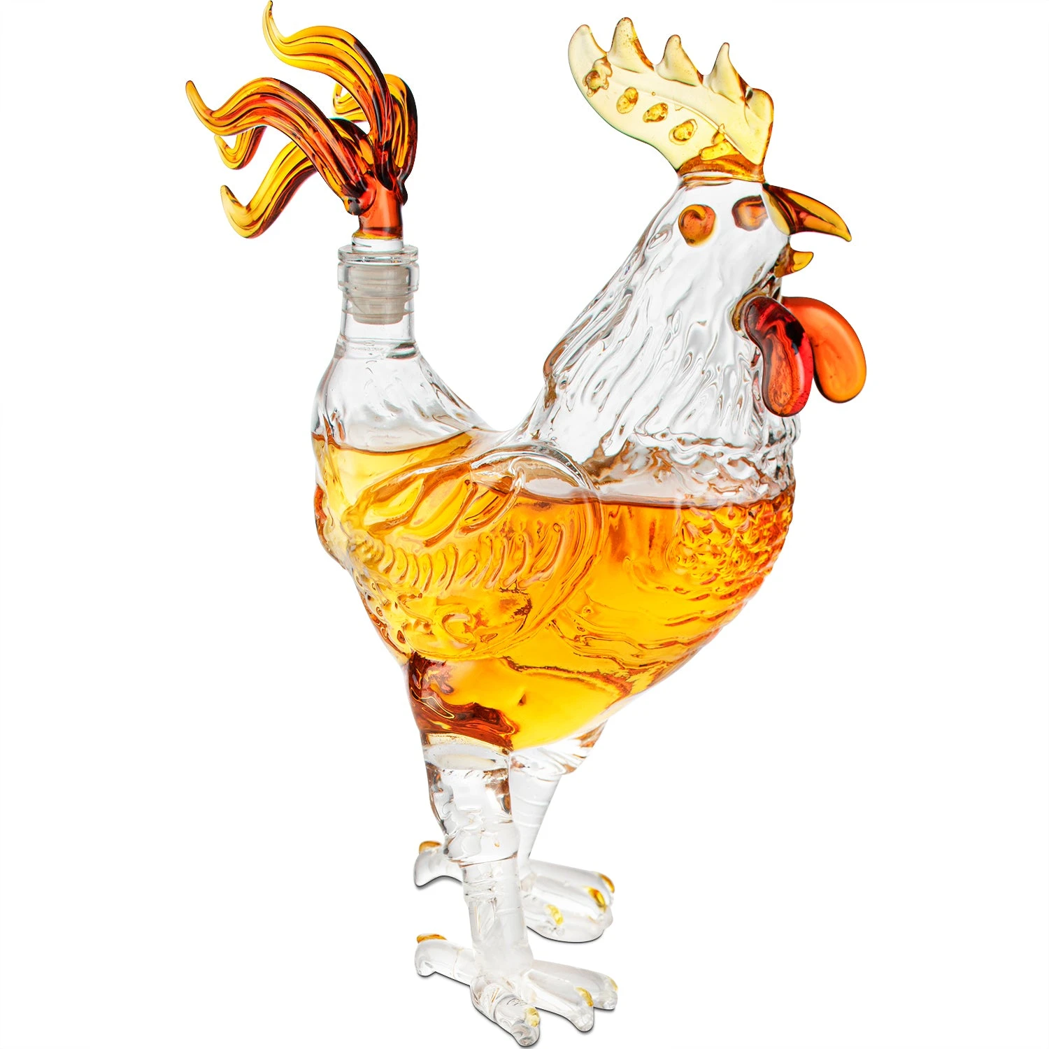 Cock - Chicken Decanter 500ml Whiskey And Wine Decanter - By The Wine Savant, Rooster Glass Decanter For Whiskey, Scotch, Spirits, Wine Or Vodka For Whiskey Lovers 5 Cock - Chicken Decanter 500ml Whiskey And Wine Decanter - By The Wine Savant, Rooster Glass Decanter For Whiskey, Scotch, Spirits, Wine Or Vodka For Whiskey Lovers - Image 5