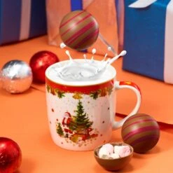 Hot Chocolate Bombs - Set Of 6-3 Flavors Of White, Fudge Brownie, Strawberry Chocolates - Delicious Cocoa Bombs Filled With Marshmallows - Classic Bomb Gift Set, Melting Marshmallow Delicious Gifts -Refined Spirits Store 2Pink3 1