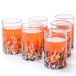 The Wine Savant Hand Blown Mexican Drinking Glasses And Pitcher – Set Of 6 With Mexican Confetti Design (14 Oz Each) And Pitcher (84 Ounces) (Confetti) 7 The Wine Savant Hand Blown Mexican Drinking Glasses And Pitcher – Set Of 6 With Mexican Confetti Design (14 Oz Each) And Pitcher (84 Ounces) (Confetti) -Refined Spirits Store 2 21 1 scaled