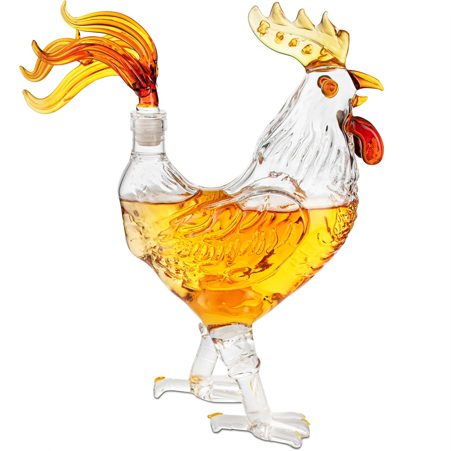 Cock - Chicken Decanter 500ml Whiskey And Wine Decanter - By The Wine Savant, Rooster Glass Decanter For Whiskey, Scotch, Spirits, Wine Or Vodka For Whiskey Lovers 3 Cock - Chicken Decanter 500ml Whiskey And Wine Decanter - By The Wine Savant, Rooster Glass Decanter For Whiskey, Scotch, Spirits, Wine Or Vodka For Whiskey Lovers - Image 3