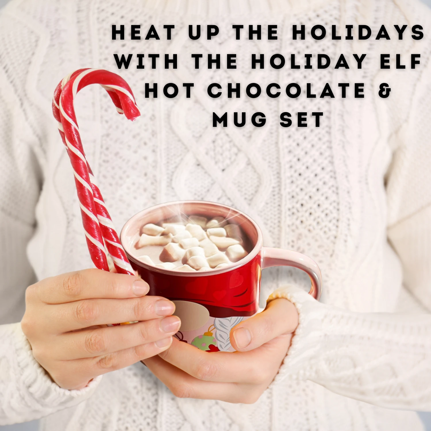 Mug With Hot Cocoa Mix & Marshmallows - Delicious Double Hot Chocolate Mix Filled With Marshmallow - Kids Fun Gift Holiday Santa Elves Christmas, Ceramic Childrens Eggnog Festive Gifts, Red Elf Mug 4 Mug With Hot Cocoa Mix & Marshmallows - Delicious Double Hot Chocolate Mix Filled With Marshmallow - Kids Fun Gift Holiday Santa Elves Christmas, Ceramic Childrens Eggnog Festive Gifts, Red Elf Mug - Image 4