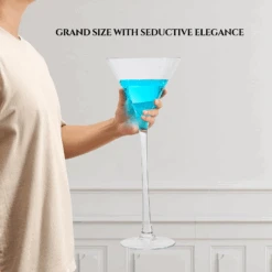 Worlds Largest Giant Martini Glass - Huge 20 Inches, 54 OZ, Mega Glass, Huge Stemware, Clear Decorative Hand Blown Glassware, Large Novelty Stemware/Cocktail Novelty, Oversized XL Goblet -Refined Spirits Store 3 40