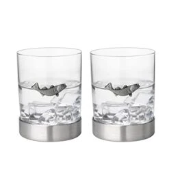 Fish Whiskey, Wine & Water Glasses Set Of 2, Double Tumbler Trout Fishing Set - Fisherman Gifts, Old Fashioned Whiskey, Rum, Brandy, Scotch Glasses, Fathers Day 11 OZ, Gifts For Men, Dad -Refined Spirits Store 41DzJw0wU L