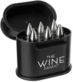 Whiskey Stones Ammunition Box Bullets Stainless Steel - Set Of 6 1.75in Bullet Chillers, The Wine Savant Stainless Steel Whiskey Rocks Bullet Shaped Ice Chillers, Beautiful Case To Take To Go! (Black) -Refined Spirits Store 41h7nxr5ebL. AC