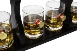 Shotgun Gun Large Whiskey & Wine Decanter Set Bullet Glasses - Limited Edition Elegant Rifle Gun Whiskey Decanter 22.5" With 4 Shotgun Bullet Whiskey Glasses And Mohogany Wooden Base The Wine Savant -Refined Spirits Store 4 5c4f9581 fefc 409f b33b ea923cacd6b8