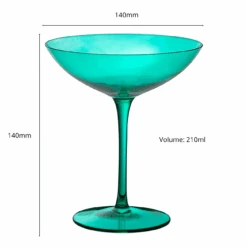 Champagne Coupes 12oz By The Wine Savant - Colorful Champagne Glasses, Prosecco, Mimosa Glasses Set, Cocktail Glass Set, Bar Glassware Luster Glasses (2, Teal) -Refined Spirits Store 4 c6531c30 7203 417e ad3c 8fc72c715ad8