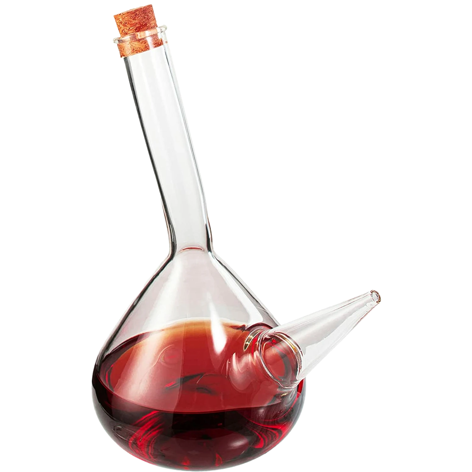 Porron Glass Decanter 34 Oz Wine Pitcher 100% Lead-free Glass Decanter For Red Wine, Hand Blown Wine Decanter, Wine Carafe - Wine Gift, Wine Accessories (1000mL) 1 Porron Glass Decanter 34 Oz Wine Pitcher 100% Lead-free Glass Decanter For Red Wine, Hand Blown Wine Decanter, Wine Carafe - Wine Gift, Wine Accessories (1000mL)