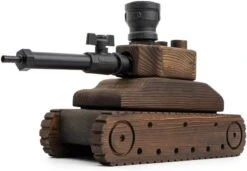 Tank Handcrafted Liquor Dispenser - The Wine Savant - Industrial Pipe Mahogany Wood Whiskey Decanter - Bar Accessories For Home Gifts For Him, Veteran's Day, Military Appreciation, Home Bar Gift -Refined Spirits Store 51C1Q eouYL. AC