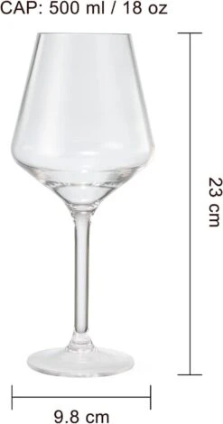 European Style Unbreakable Stemmed Crystal Wine Glasses, | Set Of 4 | 100% US Tritan Drinkware, 18 Oz Acrylic Dishwasher Safe Clear Color Shatterproof BPA-free Plastic, Reusable, All Purpose Glassware -Refined Spirits Store 51PcB83CUwL. AC SL1500