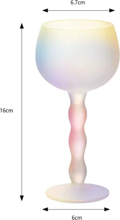 Aesthetic Iridescent Cloud Elegant Crystal Wine & Water Glasses, Hand Blown, Premium Trendy Sand Blasted Glasses - Stemmed Red White Wine Glasses, 100% Lead-Free - Pinot Noir - 7 Oz Rim Set Of 2 -Refined Spirits Store 51VSTv3NqGL. AC SL1500