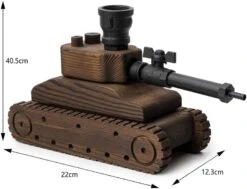 Tank Handcrafted Liquor Dispenser - The Wine Savant - Industrial Pipe Mahogany Wood Whiskey Decanter - Bar Accessories For Home Gifts For Him, Veteran's Day, Military Appreciation, Home Bar Gift -Refined Spirits Store 51vH4lZprJL. AC