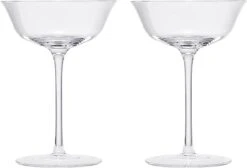 Vintage Crystal Coupe Glasses, Set Of 2, Clear Radiance - Champagne, Martini, Cocktails - Hand Blown Classy Glass -Timeless Art Deco Design - Durable Sparkling Cocktail Barware, Home Bar (8 OZ) -Refined Spirits Store 51wuArYWaEL. AC SX522