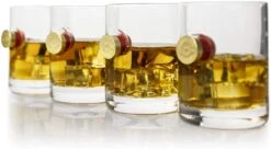 Shotgun Gun Large Whiskey & Wine Decanter Set Bullet Glasses - Limited Edition Elegant Rifle Gun Whiskey Decanter 22.5" With 4 Shotgun Bullet Whiskey Glasses And Mohogany Wooden Base The Wine Savant -Refined Spirits Store 6 1