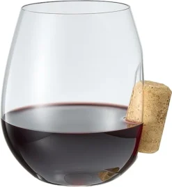 Corked Stemless Wine Glasses | Single | Stuck In The Glass Wine Cork Cocktail Glassware, Enthusiast Gift, Artisanal Crystal Glassware - Gift Idea For Him, Her, Wine Lover, Housewarming (19.6 OZ) -Refined Spirits Store 614j2jGeZOL. AC SX522