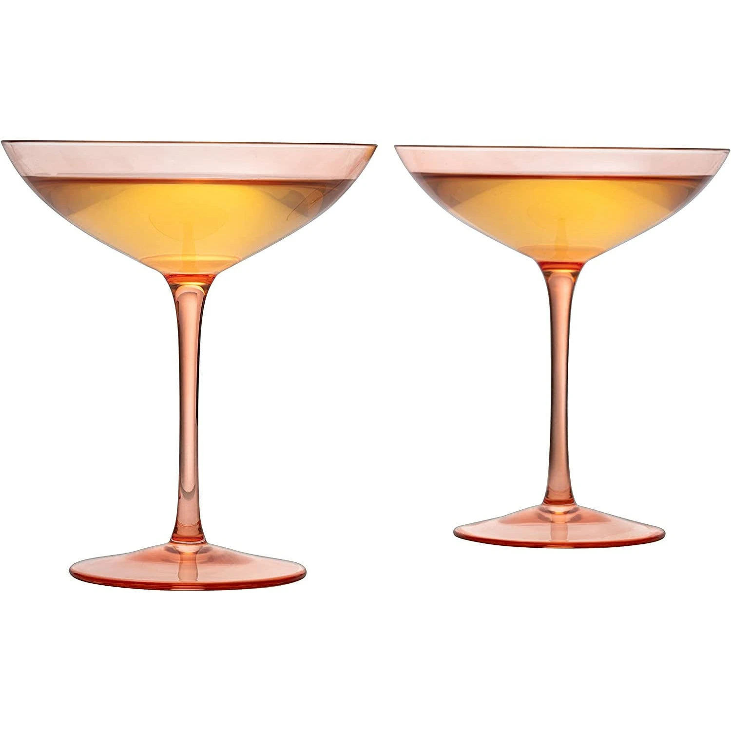 The Wine Savant Champagne Coupes 12oz Colorful Champagne Glasses, Prosecco, Mimosa Glasses Set, Cocktail Glass Set, Bar Glassware Luster Glasses (2, Orange) 6 The Wine Savant Champagne Coupes 12oz Colorful Champagne Glasses, Prosecco, Mimosa Glasses Set, Cocktail Glass Set, Bar Glassware Luster Glasses (2, Orange) - Image 6