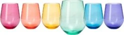 European Style Crystal, Stemless Wine Glasses, Acrylic Glasses Tritan Drinkware, Unbreakable Colored, 6 - Set - Shatterproof BPA-free Plastic, Reusable, All Purpose Glassware, 15oz -Refined Spirits Store 619nTmqWrFL. AC SL1500
