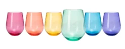 European Style Crystal, Stemmed Wine Glasses, Acrylic Glasses Tritan Drinkware, Unbreakable Muted Color | Set Of 6 | Shatterproof BPA-free Plastic, Reusable, All Purpose Glassware, Hand Wash Only 15oz -Refined Spirits Store 619nTmqWrFL 6