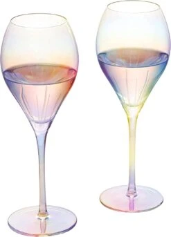 Parisian Performance Glassware French Paris Collection Crystal Pink Glasses, Red & White Wines - The Wine Savant - For Weddings Present Everyday Beautiful Gift Anniversary (Iridescent Wine 2 Set) 9 Parisian Performance Glassware French Paris Collection Crystal Pink Glasses, Red & White Wines - The Wine Savant - For Weddings Present Everyday Beautiful Gift Anniversary (Iridescent Wine 2 Set) -Refined Spirits Store 61CinLM0rUL. AC SL1500