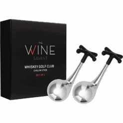 Golf Stick Shaped Stainless Steel Whiskey Stones, Whiskey Rocks, Great For Entertaining Guests, 2 Stones Rocks Cubes For Whiskey, Bourbon Vodka, Scotch, Metal Chillers Golf Gifts For Dad