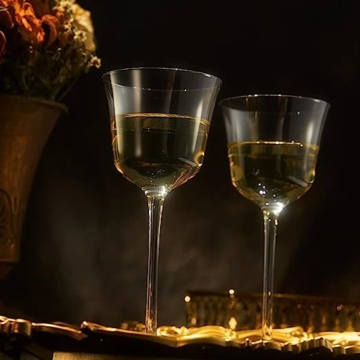 Vintage Crystal Nick & Nora/Wine Coupe Glasses - Set Of 2 - Clear Radiance - Cocktails, Wine, Whiskey, Gin, Cocktail Glass - Hand Blown Classy Glass - Timeless Art Deco Design - Long Stemmed (5 OZ) 2 Vintage Crystal Nick & Nora/Wine Coupe Glasses - Set Of 2 - Clear Radiance - Cocktails, Wine, Whiskey, Gin, Cocktail Glass - Hand Blown Classy Glass - Timeless Art Deco Design - Long Stemmed (5 OZ) - Image 2