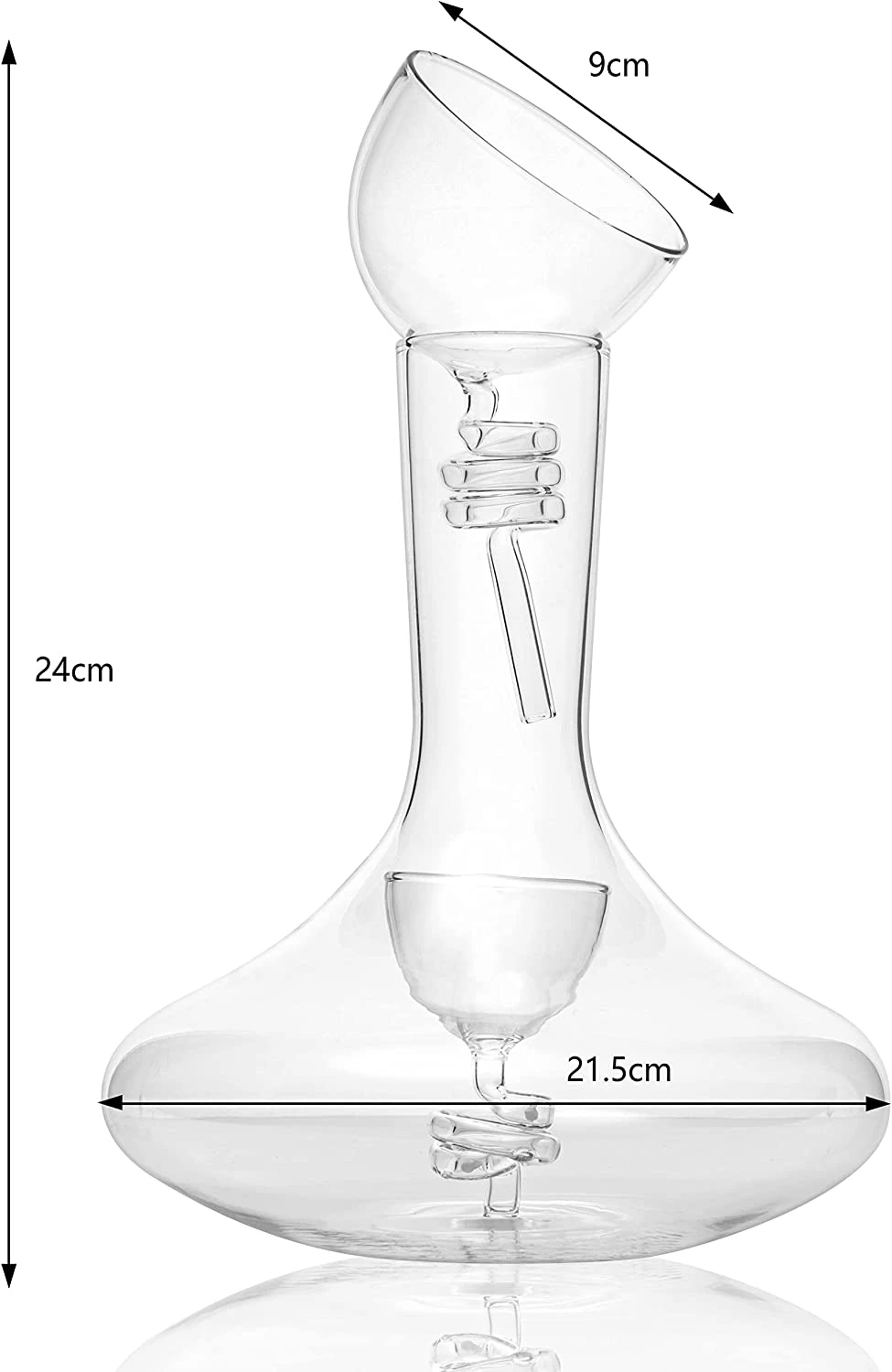 Wine Tower Decanting & Aerator Set By The Wine Savant - 2 Aerating Parts - Upper And Lower Aerators Piece - Wine & Whiskey Decanter Set, Carafe, Proven To Enhance & Improves Flavor & Aromas 6 Wine Tower Decanting & Aerator Set By The Wine Savant - 2 Aerating Parts - Upper And Lower Aerators Piece - Wine & Whiskey Decanter Set, Carafe, Proven To Enhance & Improves Flavor & Aromas - Image 6
