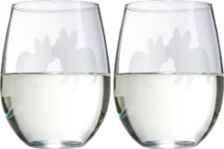 Set Of 2 French Bulldog Dog Stemless Wine Glasses - French Bulldog Puppy & Doggy Lover For Him & Her - Dogs Silhouette - Glass Gifts Etched Tumblers For Anniversary, Wedding, Home Bar Gifts 8 Set Of 2 French Bulldog Dog Stemless Wine Glasses - French Bulldog Puppy & Doggy Lover For Him & Her - Dogs Silhouette - Glass Gifts Etched Tumblers For Anniversary, Wedding, Home Bar Gifts -Refined Spirits Store 61IolK2S3ZL. AC SL1500