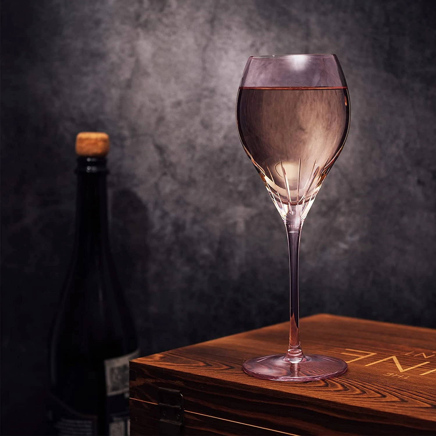 Paris Collection Crystal Pink Balloon Wine Glasses, Red & White Wines 14 Oz Set Of 4 By The Wine Savant - Extraordinary Parisian Glass, For Wedding Beautiful Present Anniversary Birthday Women Men Bar 3 Paris Collection Crystal Pink Balloon Wine Glasses, Red & White Wines 14 Oz Set Of 4 By The Wine Savant - Extraordinary Parisian Glass, For Wedding Beautiful Present Anniversary Birthday Women Men Bar - Image 3