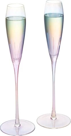 Parisian Performance Glassware French Paris Collection Crystal Pink Glasses, Red & White Wines - The Wine Savant - For Weddings Present Everyday Beautiful Gift Anniversary (Iridescent Champagne 2 Set) -Refined Spirits Store 61K jcd7LTL. AC SL1500 877835e2 9525 4cfa be2d 23a613670a30