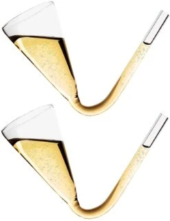 The Wine Savant Glass Champagne Shooter Glass Wine/Champagne Shooters Gifts, Party Games For Guests & Entertainment - Fun Champagne Glasses 6 Oz. – Reusable (2) -Refined Spirits Store 61M7E0r0CSL. AC SL1500