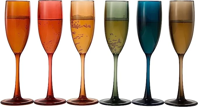 Unbreakable Pastel Color Acrylic Champagne Flutes Glasses | Set Of 6 | European Style Toasting Cups 100% Tritan Drinkware, 5 Oz Dishwasher Safe BPA-free Plastic, Perfect For Wedding, Poolside Outdoors 7 Unbreakable Pastel Color Acrylic Champagne Flutes Glasses | Set Of 6 | European Style Toasting Cups 100% Tritan Drinkware, 5 Oz Dishwasher Safe BPA-free Plastic, Perfect For Wedding, Poolside Outdoors - Image 7