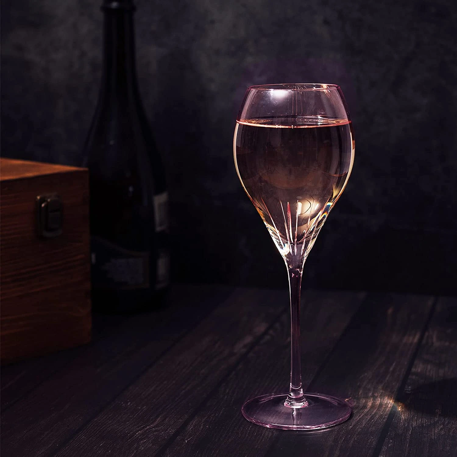 Paris Collection Crystal Pink Balloon Wine Glasses, Red & White Wines 14 Oz Set Of 4 By The Wine Savant - Extraordinary Parisian Glass, For Wedding Beautiful Present Anniversary Birthday Women Men Bar 4 Paris Collection Crystal Pink Balloon Wine Glasses, Red & White Wines 14 Oz Set Of 4 By The Wine Savant - Extraordinary Parisian Glass, For Wedding Beautiful Present Anniversary Birthday Women Men Bar - Image 4