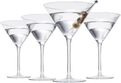 Crystal Martini Glass Set Of 4 | 10oz | Classic Luxury Cocktail With Bar Spoon & Olive Picks, Premium Hand-Blown | Classic Cocktail Clear Coupes For Manhattan, Cosmopolitan, Sidecar, Stemmed Goblets -Refined Spirits Store 61Plj1BZNIL. AC SL1500