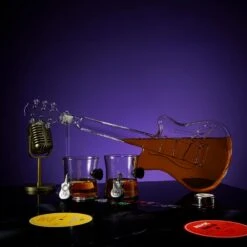 Electric Guitar Whiskey & Wine Decanter With 2 Pick Whiskey Glasses, Acrylic Stand & Case - 34 OZ Glass 16" L For Whiskey Music Lover & Rock N Roll Gifts Musician Music Lovers, Guitar Loves Gifts -Refined Spirits Store 61SmY9vuAJL. AC SL1500