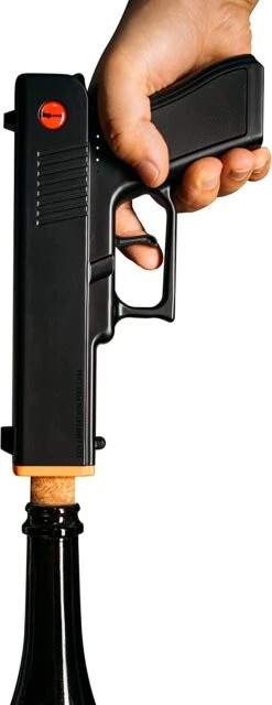 Electric Gun Wine Corkscrew Bottle Opener - Rechargeable Holster Base Cordless Battery - Automatically Open Wines - Multifunctional Electronic Cork Puller - Guns Enthusiasts Gift & Vino Lovers (Black) 12 Electric Gun Wine Corkscrew Bottle Opener - Rechargeable Holster Base Cordless Battery - Automatically Open Wines - Multifunctional Electronic Cork Puller - Guns Enthusiasts Gift & Vino Lovers (Black) -Refined Spirits Store 61UG2HTiSXL. AC SL1500